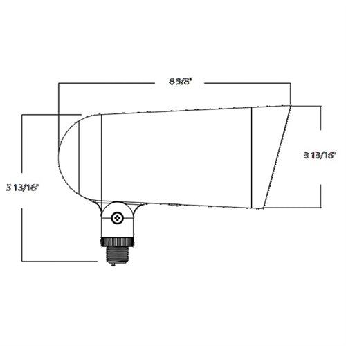 RAB LF34LB 33W Field-Adjustable Floodlight LED, CCT Selectable 2700/3000/3500/4000/5000K, Knuckle Arm Mount, Black Finish