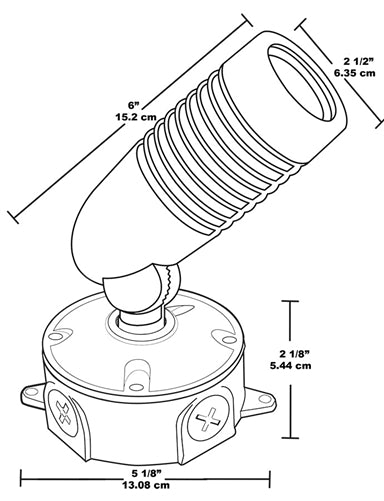 RAB LFLED5YMBR 5W Marine-Listed LED Floodlight, 3000K (Warm), Brass Finish