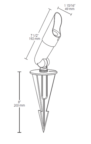 RAB LFLED6LVYYD 6W LED Fern Accent Floodlight, 2700K (Residential Warm), 226 Lumens, 80 CRI, Sand  Finish