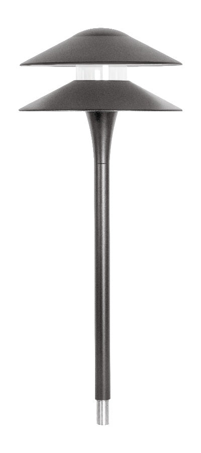 RAB LL2LED6LVYYB 6W LED Fern Pathway Light, 2700K (Residential Warm), 180 Lumens, 81 CRI, Pagoda 2 Tier, Black  Finish