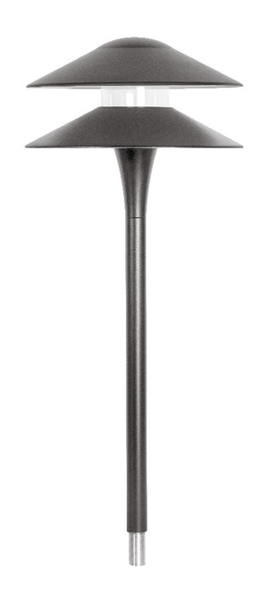 RAB LL2LED6LVYYB 6W LED Fern Pathway Light, 2700K (Residential Warm), 180 Lumens, 81 CRI, Pagoda 2 Tier, Black  Finish