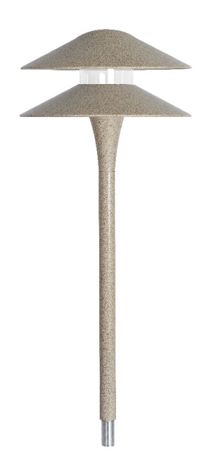 RAB LL2LED6LVYYD 6W LED Fern Pathway Light, 2700K (Residential Warm), 204 Lumens, 81 CRI, Pagoda 2 Tier, Sand  Finish