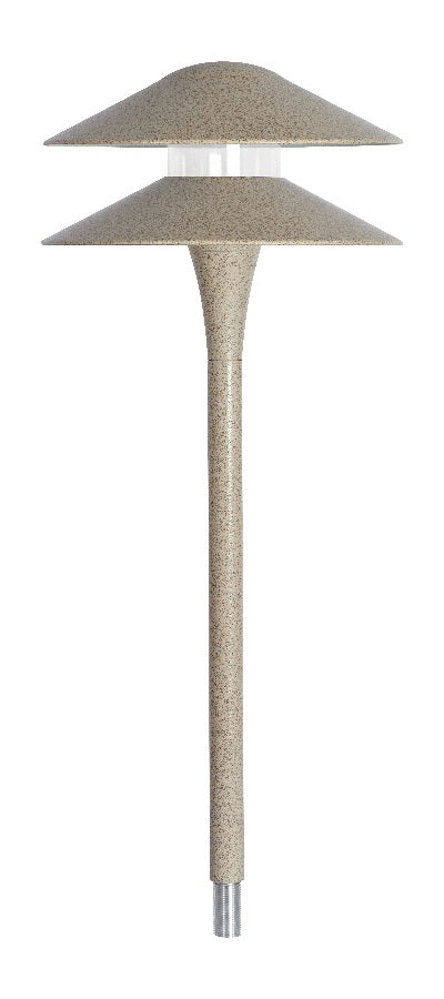 RAB LL2LED6LVYYD 6W LED Fern Pathway Light, 2700K (Residential Warm), 204 Lumens, 81 CRI, Pagoda 2 Tier, Sand  Finish