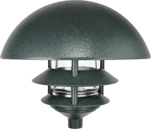 RAB LLD3VG 3 Tier Lawn Light with Dome Top, 120V 75W Incandescent Lamp, Verde Green