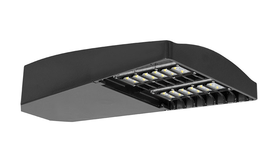 RAB LOT2T110/D10/HS 110W LED LOTBLASTER Area Light, No Photocell, 5000K (Cool), 9482 Lumens, 72 CRI, 120-277V, Type II Distribution, Dimmable, House Side Shield, Bronze Finish