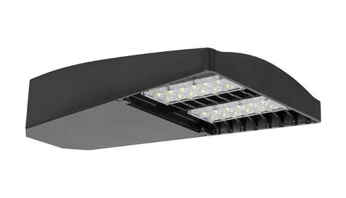 RAB LOT2T65/480/D10 65W LED LOTBLASTER Area Light, No Photocell, 5000K (Cool), 7480 Lumens, 72 CRI, 480V, Type II Distribution, Dimmable, Standard Option, Bronze Finish