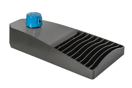 RAB LOT2T65/480/D10/PCT4 65W LED LOTBLASTER Area Light, 480V Twistlock Photocell, 5000K (Cool), 7480 Lumens, 72 CRI, 480V, Type II Distribution, Dimmable, Standard Option, Bronze Finish