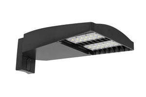 RAB LOT2T65/480/D10/UPA 65W LED LOTBLASTER Area Light, No Photocell, 5000K (Cool), 7480 Lumens, 72 CRI, 480V, Type II Distribution, Dimmable, Universal Pole Adaptor, Bronze Finish