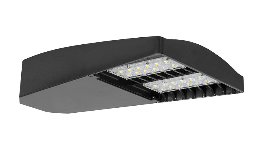 RAB LOT2T65Y/480/D10/7PR 65W LED LOTBLASTER Area Light, No Photocell, 3000K (Warm), 6919 Lumens, 71 CRI, 480V, Type II Distribution, Dimmable, 7-Pin Receptacle, Bronze Finish