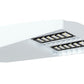 RAB LOT2T65YW/D10/HS 65W LED LOTBLASTER Area Light, No Photocell, 3000K (Warm), 4975 Lumens, 71 CRI, 120-277V, Type II Distribution, Dimmable, House Side Shield, White Finish