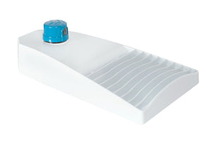 RAB LOT2T65YW/D10/PCT 65W LED LOTBLASTER Area Light, 120-277V Twistlock Photocell, 3000K (Warm), 6666 Lumens, 71 CRI, 120-277V, Type II Distribution, Dimmable, Standard Option, White Finish