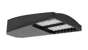 RAB LOT3T110/D10/5PR 110W LED LOTBLASTER Area Light, No Photocell, 5000K (Cool), 12807 Lumens, 120-277V, Type III Distribution, Dimmable, 5-Pin Receptacle, Bronze Finish