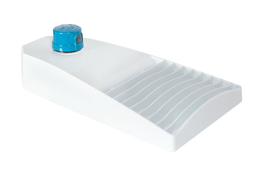 RAB LOT3T65YW/480/D10/PCT4 65W LED LOTBLASTER Area Light, 480V Twistlock Photocell, 3000K (Warm), 6974 Lumens, 480V, Type III Distribution, Dimmable, Standard, White Finish