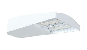 RAB LOT4T65YW/D10/WS2 65W LED LOTBLASTER Area Light, Multi-Level Motion Sensor, 3000K (Warm), 6300 Lumens, 71 CRI, 120-277V, Type IV Distribution, Dimmable, Standard, White Finish