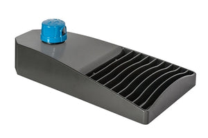 RAB LOT5T110YW/D10/PCT 110W LED LOTBLASTER Area Light, 120-277V Twistlock Photocell, 3000K (Warm), 11107 Lumens, 72 CRI, 120-277V, Type IV Distribution, Dimmable, Standard, White Finish