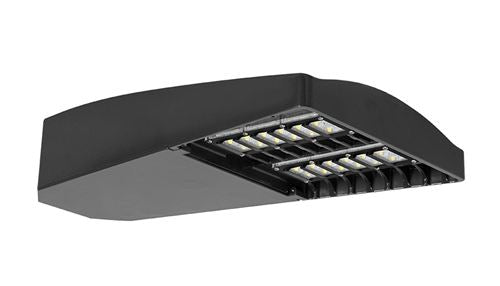 RAB LOT5T65YW/480/D10/HS 65W LED LOTBLASTER Area Light, No Photocell, 3000K (Warm), 3657 Lumens, 71 CRI, 480V, Type IV Distribution, Dimmable, House Side Shield, White Finish