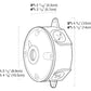 Rab LRT5 Round Boxes With 1/2" Covers, 1 Hole , 1/2" Hole Size, Natural Finish