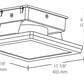 RAB MASI16-52W/480 52W 16" x 16" MASI Gas Station Flush Mount Canopy LED Fixture, 5000K (Cool), No Photocell, 6782 Lumens, 74 CRI, 480V, Standard Operation, Not DLC Listed, White Finish