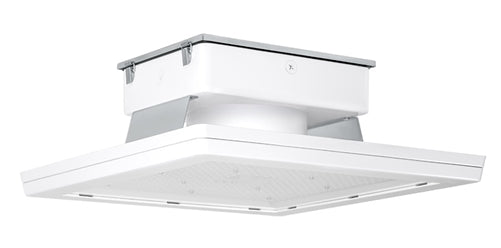 RAB MASI20-200YW/D10 200W 20" x 20" MASI Gas Station Flush Mount Canopy LED Fixture, 3000K (Warm), No Photocell, 27027 Lumens, 71 CRI, 120-277V, Dimmable Operation, DLC Listed, White Finish