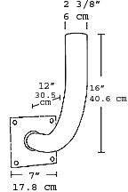 RAB MCB Curved Bracket for Floodlights, Bronze Finish