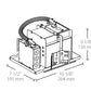RAB MD1NTB 1 Fixture Head Recessed New Construction Mounting Frame and Housing, 90 CRI, 1/2" Trim Style, Black Finish