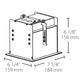 RAB MD1RTB 1 Fixture Head Recessed Remodeler Housing, 90 CRI, 1/2" Trim Style, Black Finish