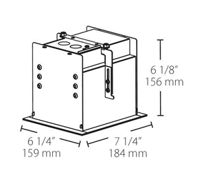 RAB MD1RTB 1 Fixture Head Recessed Remodeler Housing, 90 CRI, 1/2" Trim Style, Black Finish