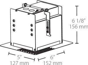 RAB MD1RTLB 1 Fixture Head Recessed Remodeler Housing, 90 CRI, Trimless Style, Black Finish