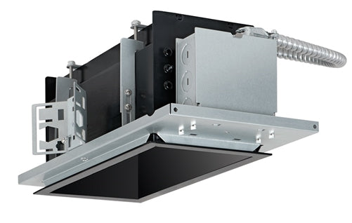 RAB MD2NTB 2 Fixture Heads Recessed New Construction Mounting Frame and Housing, 90 CRI, 1/2" Trim Style, Black Finish