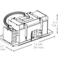RAB MD2NTB 2 Fixture Heads Recessed New Construction Mounting Frame and Housing, 90 CRI, 1/2" Trim Style, Black Finish