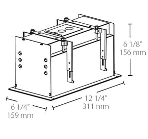 RAB MD2RTW 2 Fixture Heads Recessed Remodeler Housing, 90 CRI, 1/2" Trim Style, White Finish