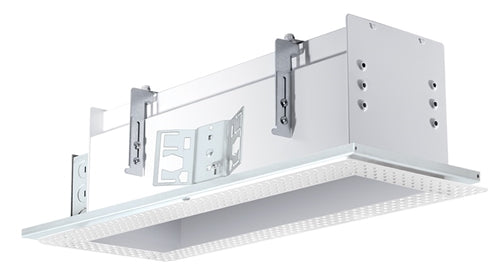 RAB MD4NTLW 4 Fixture Heads Recessed New Construction Mounting Frame and Housing, 90 CRI, Trimless Style, White Finish