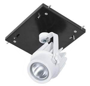 RAB MDLED1X12F-30YN-B-W 12W LED 1 Fixture Multi-Head Gear Tray, 3500K, 1077 Lumens, 90 CRI, 30 Degree Reflector, On/Off Non-Dimming, Black Tray/White Head Finish