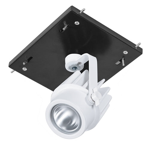 RAB MDLED1X12F-40Y-B-W 12W LED 1 Fixture Multi-Head Gear Tray, 3000K, 917 Lumens, 90 CRI, 40 Degree Reflector, On/Off Non-Dimming, Black Tray/White Head Finish