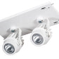 RAB MDLED2X12D10-40Y-W 24W LED 2 Fixture Multi-Head Gear Tray, 3000K, 1834 Lumens, 90 CRI, 40 Degree Reflector, 0-10V Dimmer, White Tray/White Head Finish