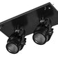 RAB MDLED2X12L-40YY-B 24W LED 2 Fixture Multi-Head Gear Tray, 2700K, 1648 Lumens, 90 CRI, 40 Degree Reflector, Lutron Dimmer, Black Tray/Black Head Finish