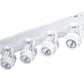 RAB MDLED4X12D10-40Y-W 48W LED 4 Fixture Multi-Head Gear Tray, 3000K, 3668 Lumens, 90 CRI, 40 Degree Reflector, 0-10V Dimmer, White Tray/White Head