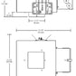 RAB NDICLED3S-25LYY-TL 25W LED 3" New Construction Square Rough-In Downlight, 2700K (Residential Warm), 80 CRI, 120-277V, Accepts Trimless Cones, Lutron Dimming, 29 - 62 lm/W Efficacy