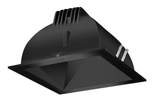 RAB NDLED4S-80Y-B-B 4" New Construction Square Trim Module, 3000K (Warm), 90 CRI, 80 Degree Beam Spread, Black Cone Black Trim