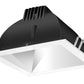 RAB NDLED4S-WYY-M-W 4" New Construction Square Trim Module, 2700K, 90 CRI, Wall Washer, Matte Silver Cone White Trim
