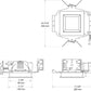 RAB NDLED4W-SYY-W-S 4" New Construction Square Trim Module, 2700K, 90 CRI, Wall Washer, White Cone Silver Trim