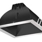 RAB NDLED6S-50YN-B-S 6" New Construction Square Trim Module, 3500K, 90 CRI, 50 Degree Beam Spread, Black Cone Silver Trim