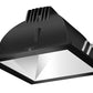 RAB NDLED6S-WYN-M-B 6" New Construction Square Trim Module, 3500K, 90 CRI, Wall Washer, Matte Silver Cone Black Trim