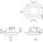 RAB NDLED6SD-50YYHC-W-W 6" New Construction Square Trim Module, 2700K, 90 CRI, 50 Degree Beam Spread, White Cone White Trim