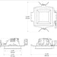 RAB NDLED6SD-80YN-W-W 6" New Construction Square Trim Module, 3500K, 90 CRI, 80 Degree Beam Spread, White Cone White Trim