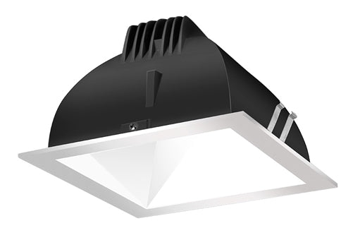 RAB NDLED6W-SY-W-S 6" New Construction Square Trim Module, 3000K (Warm), 90 CRI, Wall Washer, White Cone Silver Trim