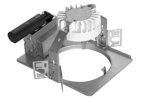 RAB NDLED7R38YNHC/LC 38W 7" New Construction Round Rough-In, 3500K (Warm Neutral), 92 CRI, 120-277V, Replaces 50 Watt Metal Halide and 32 Watt CFL
