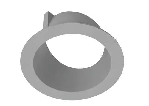 RAB NDTRIM3R20A-M 3" New Construction Round Trimmed Module, 20  Adjustable, Matte Silver Finish