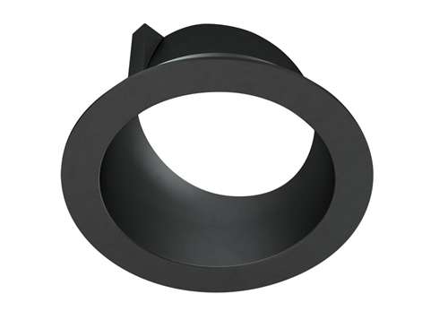 RAB NDTRIM3R40A-B 3" New Construction Round Trimmed Module, 40 Degree Adjustable, Black Finish