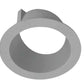 RAB NDTRIM3R40A-M 3" New Construction Round Trimmed Module, 40 Degree Adjustable, Matte Silver Finish